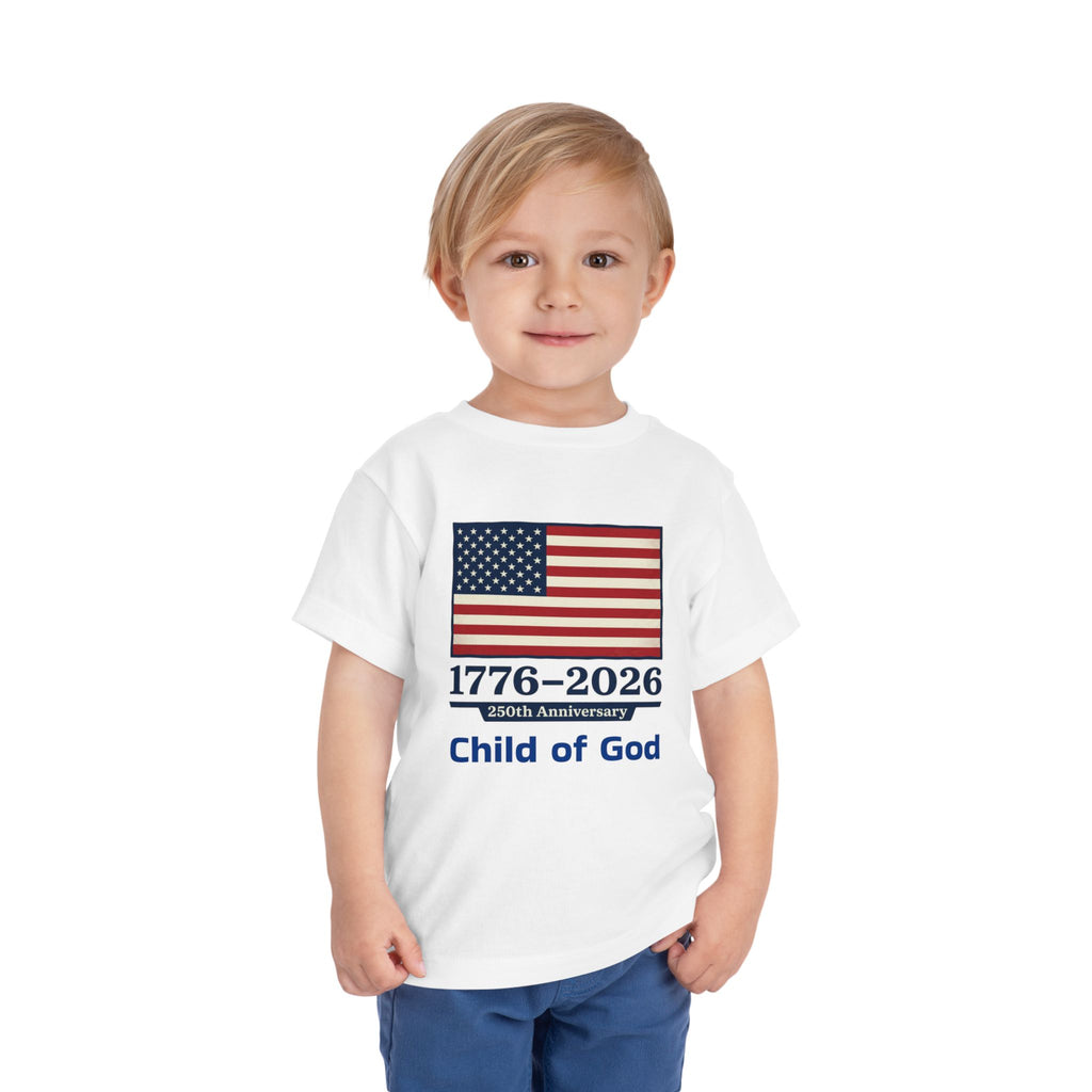 Toddler Tee — 1776–2026 Young Patriot American Flag 250th Anniversary