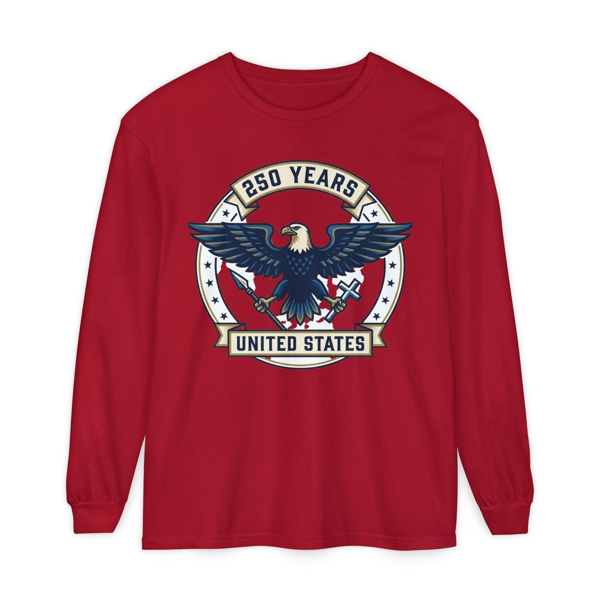 Patriotic '250 Years America Has Been Blessed by God' Long Sleeve T-Shirt