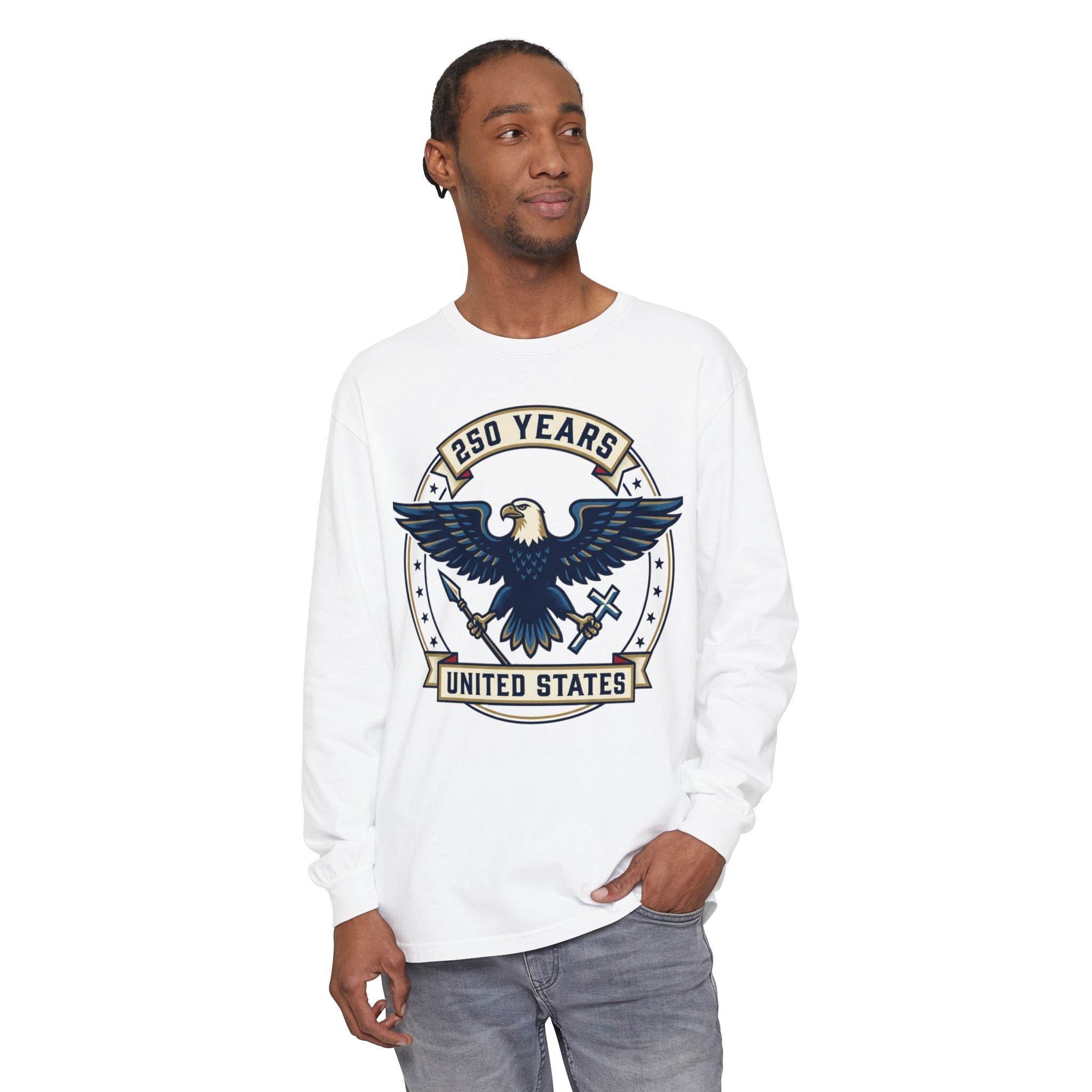 Patriotic '250 Years America Has Been Blessed by God' Long Sleeve T-Shirt